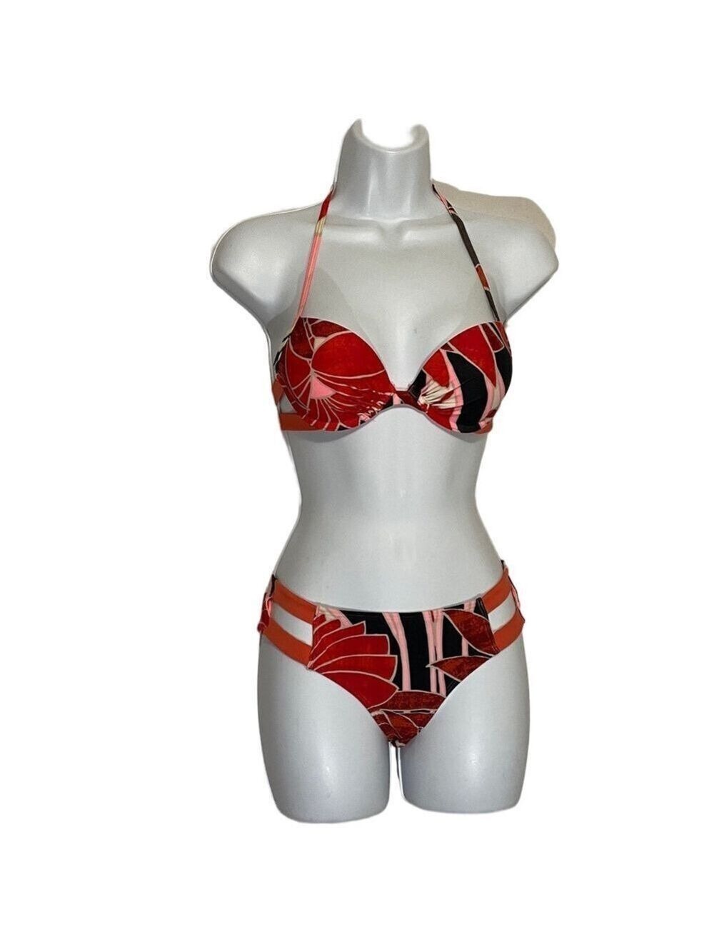 Aerie Coral Hipster Bikini Sz 34A